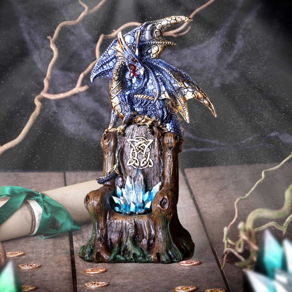 Sapphire LED Dragon Throne Protector 26cm