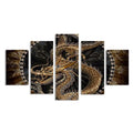Chinese Dragon 5 Panel Canvas Print