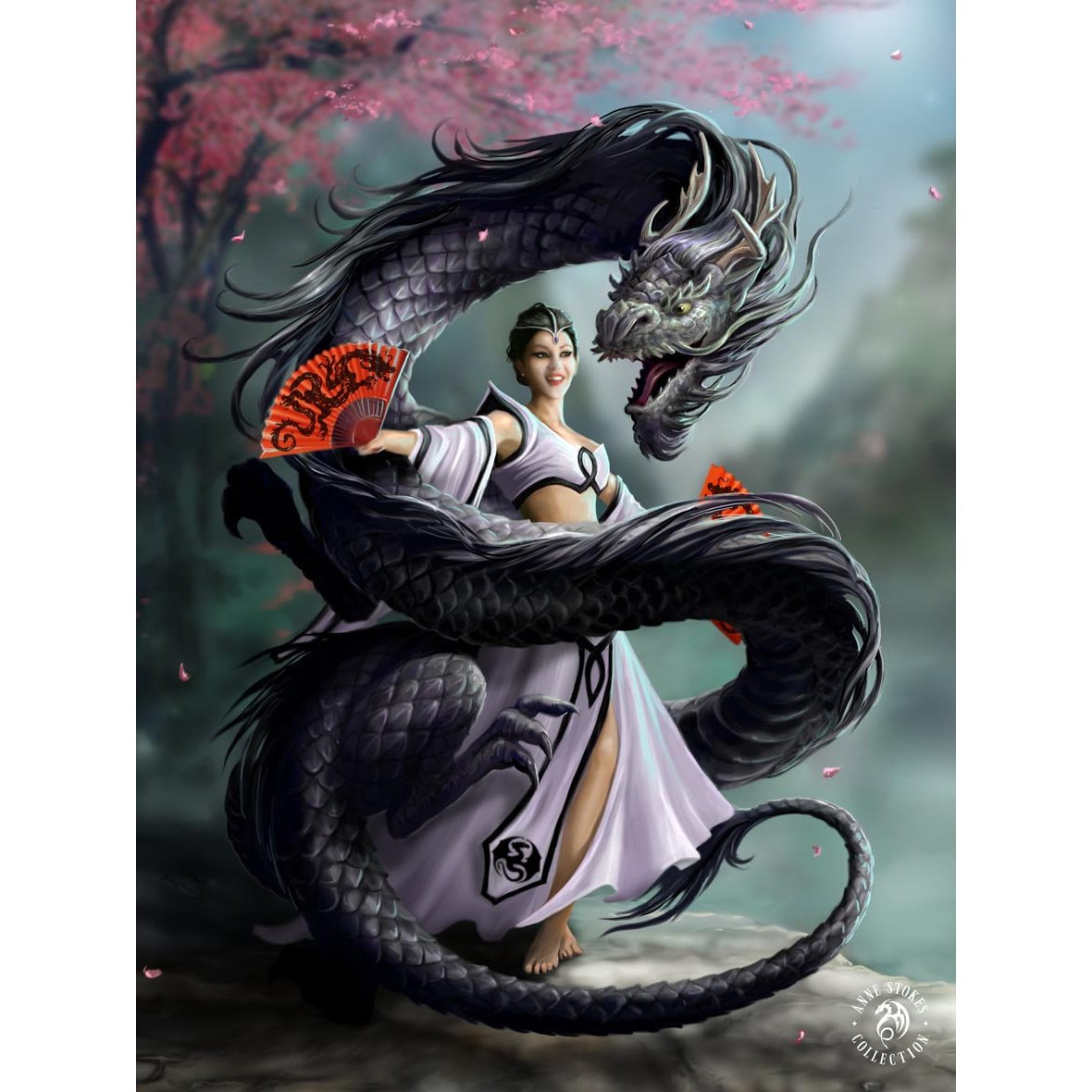 Anne Stokes Dragon Dancer 40cm x 30cm 3D Lenticular Print