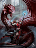 Anne Stokes Scarlet Mage 40cm x 30cm 3D Lenticular Print