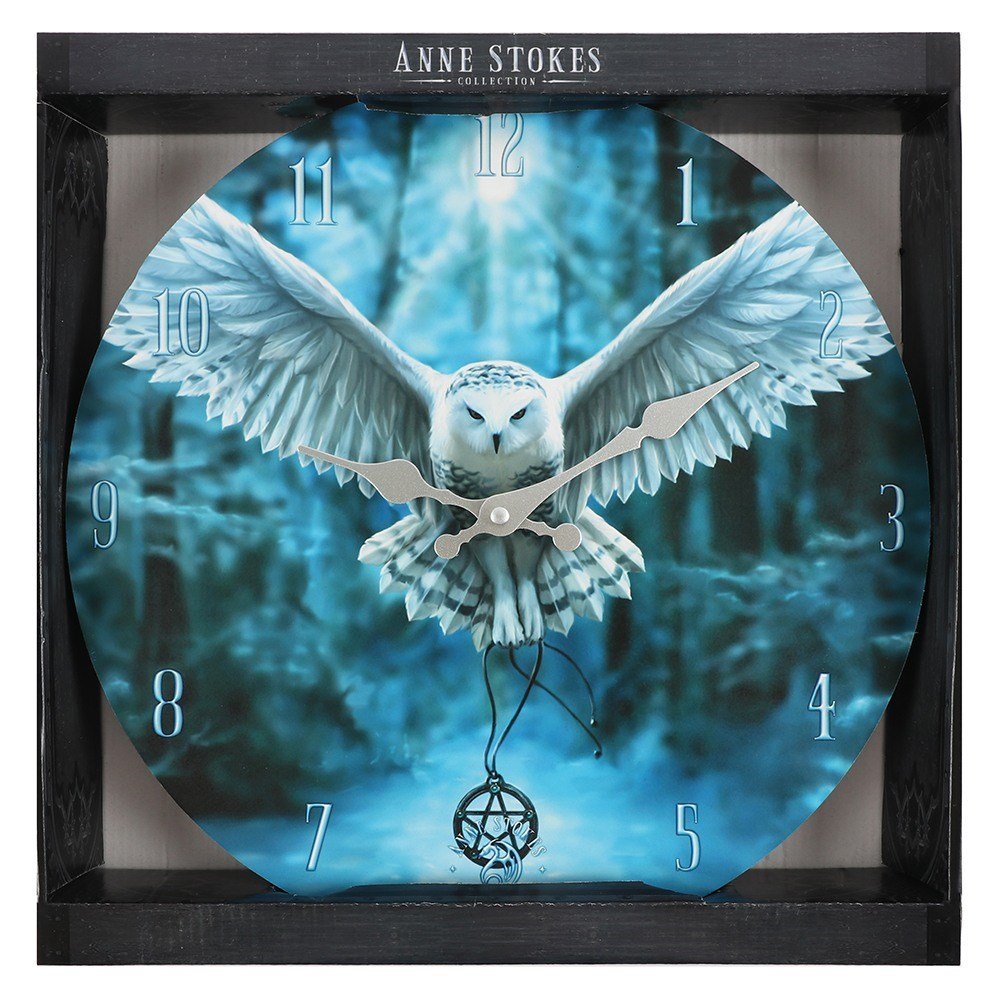 Awake Your Magic Owl Wall Clock by Anne Stokes
