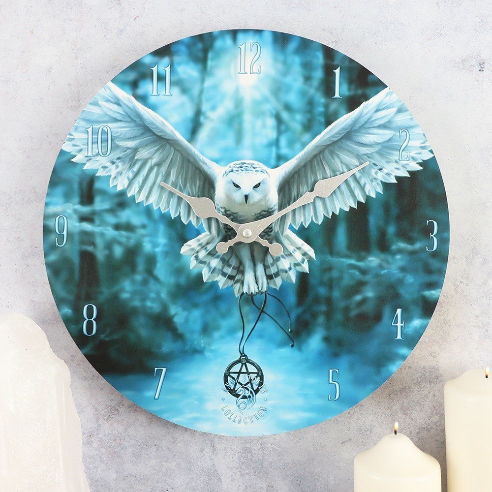 Awake Your Magic Owl Wall Clock by Anne Stokes