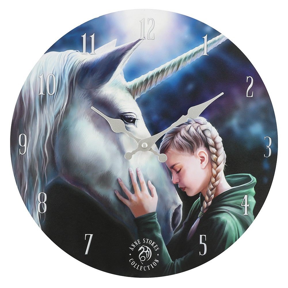The Wish Wall Unicorn Design Clock by Anne Stokes