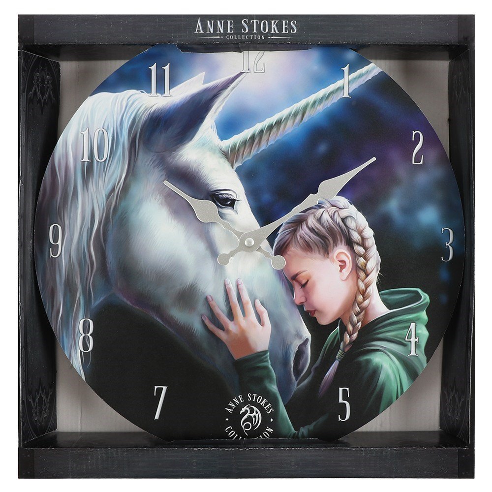The Wish Wall Unicorn Design Clock by Anne Stokes