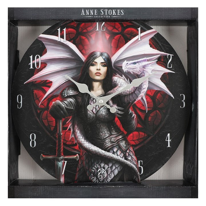 Valour Dragon Wall Clock by Anne Stokes