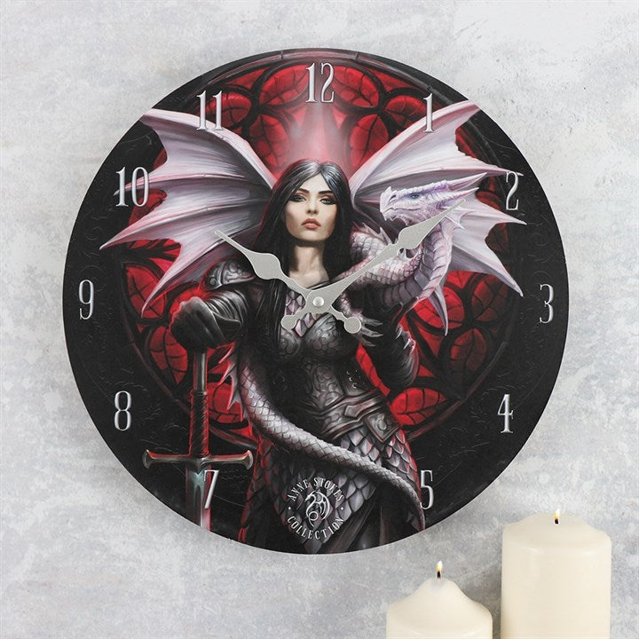 Valour Dragon Wall Clock by Anne Stokes