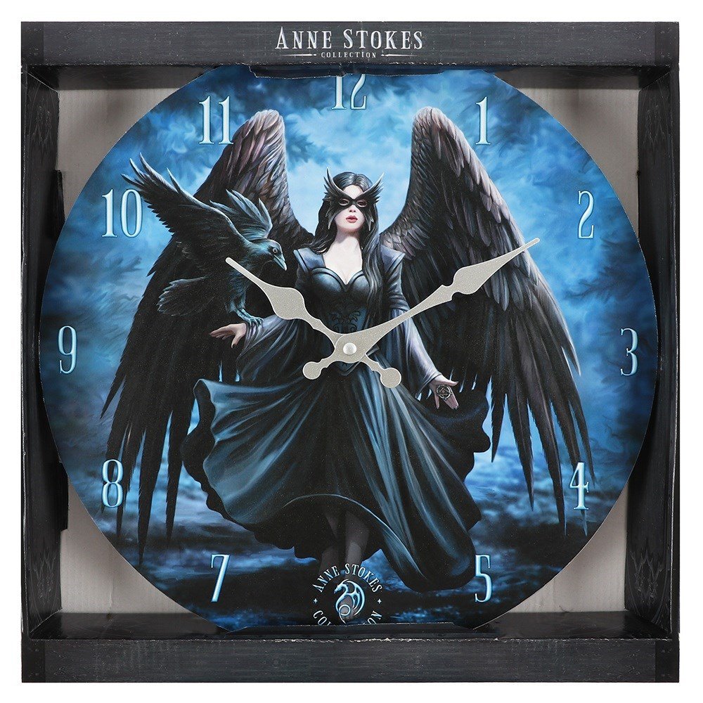 Raven Wall Clock by Anne Stokes