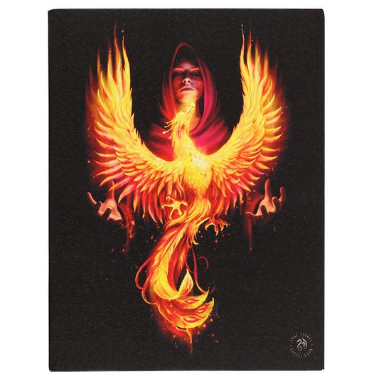 Phoenix Rising Canvas Plaque by Anne Stokes