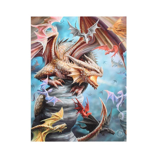 Dragon Clan Canvas Plaque by Anne Stokes