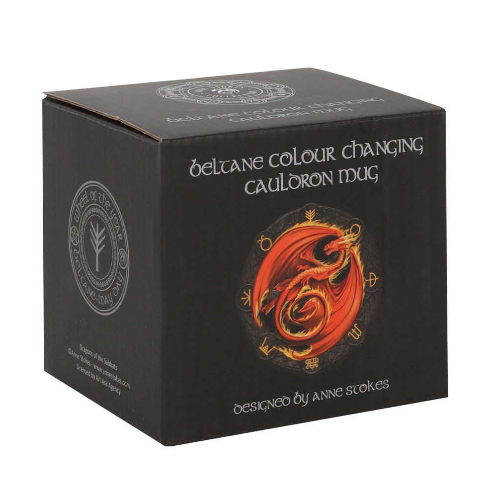 Beltane Colour Changing Cauldron Mug by Anne Stokes
