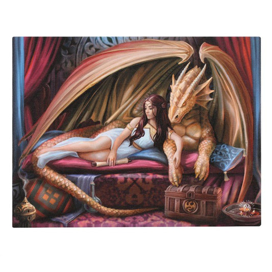 Inner Sanctum Dragon Canvas Plaque by Anne Stokes