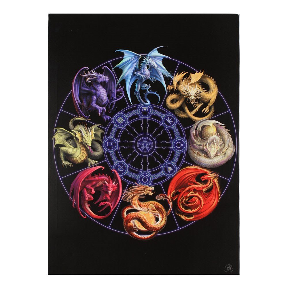 50cm x 70cm Dragons of the Sabbats Canvas Plaque by Anne Stokes