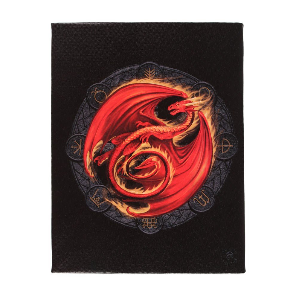 Beltane Dragon Canvas Plaque by Anne Stokes