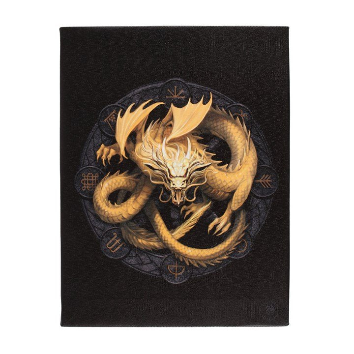 Imbolc Dragon Canvas Plaque by Anne Stokes