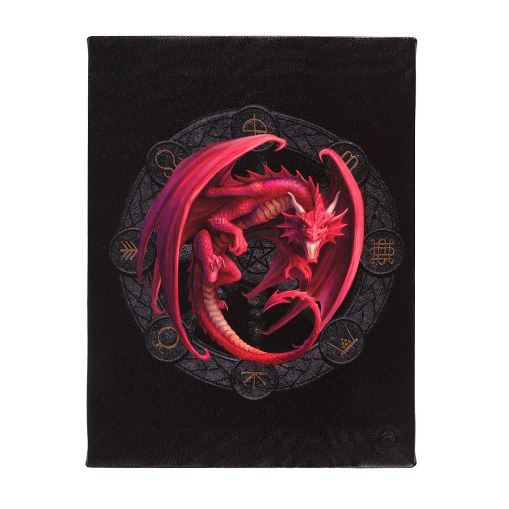 Lammas Dragon Canvas Plaque by Anne Stokes