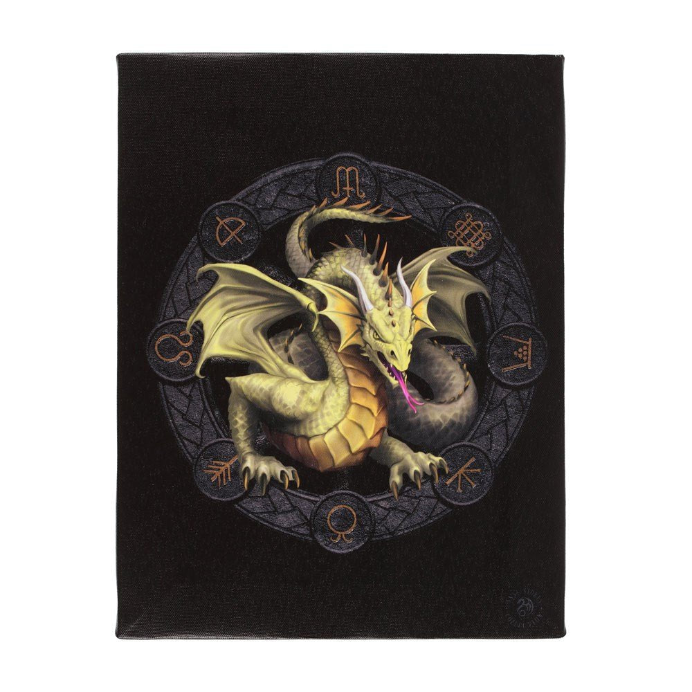 Mabon Dragon Canvas Plaque by Anne Stokes