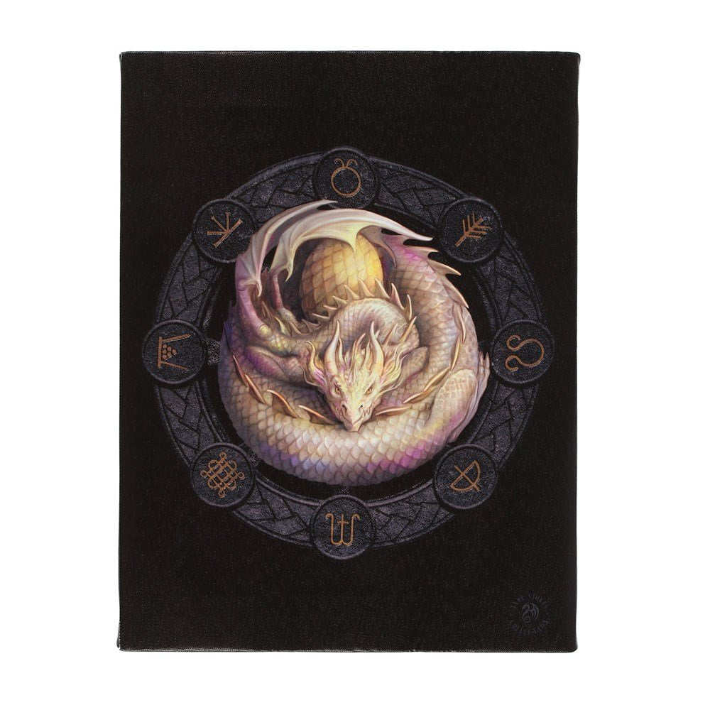 Ostara Dragon Canvas Plaque by Anne Stokes
