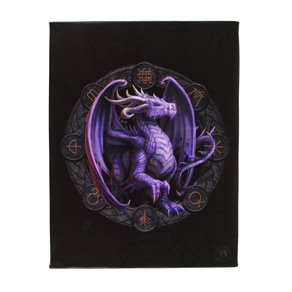 Samhain Dragon Canvas Plaque by Anne Stokes