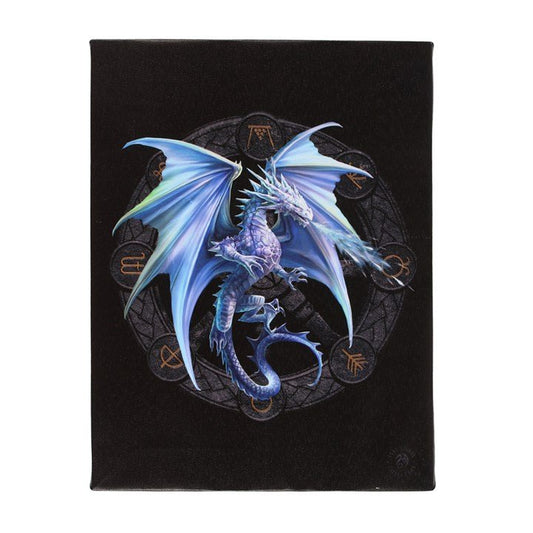 Yule Dragon Canvas Plaque by Anne Stokes
