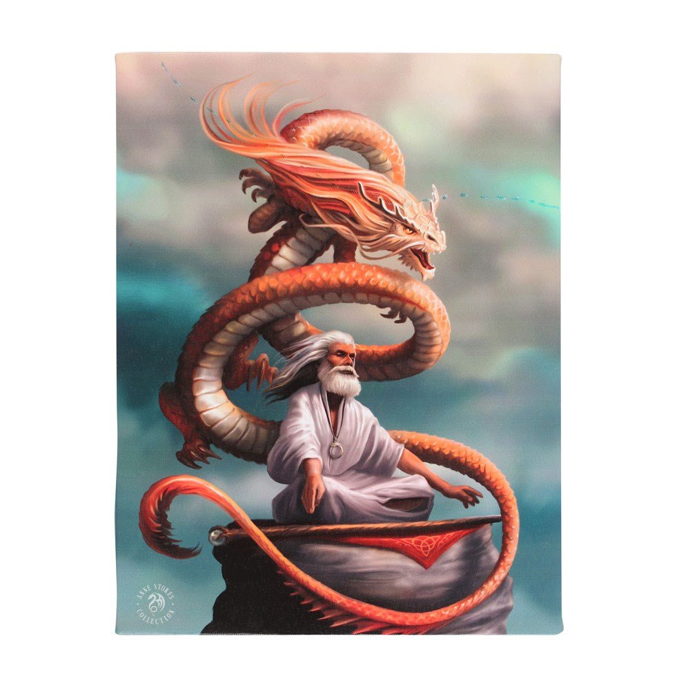 The Hermit Dragon Canvas Plaque by Anne Stokes