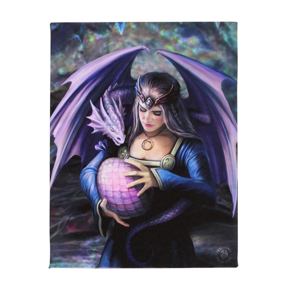 Siblings Dragon Canvas Plaque by Anne Stokes