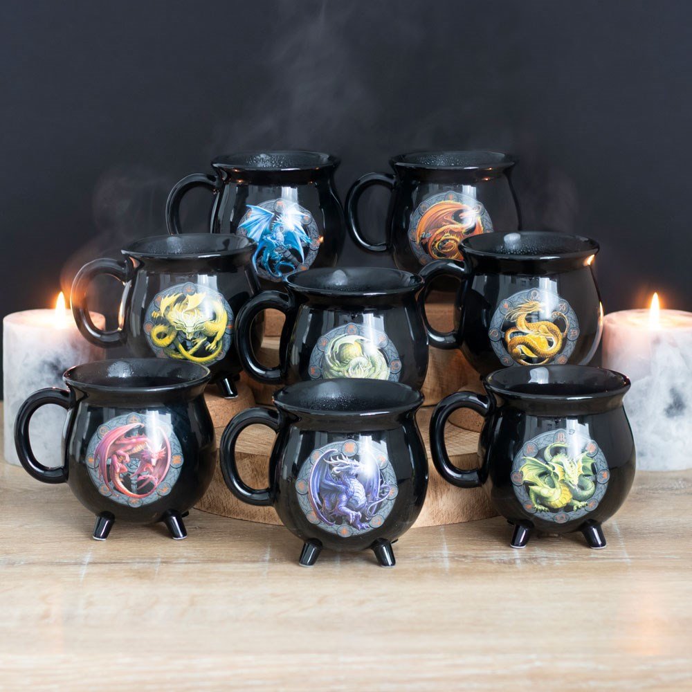 Imbolc Colour Changing Cauldron Mug by Anne Stokes