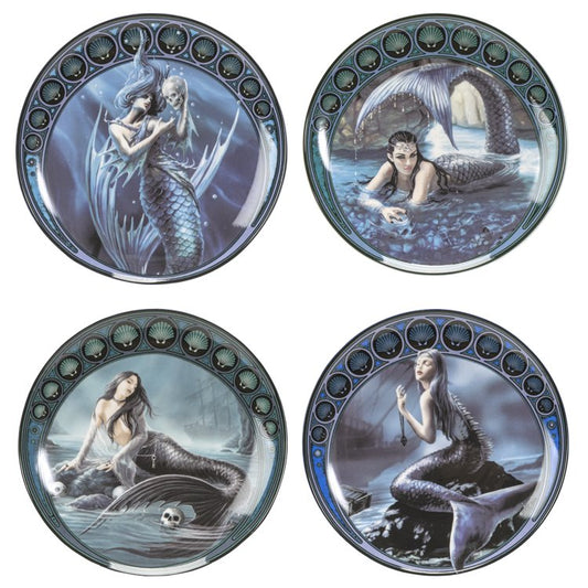Sirens Dessert Plates Set of 4 By Anne Stokes