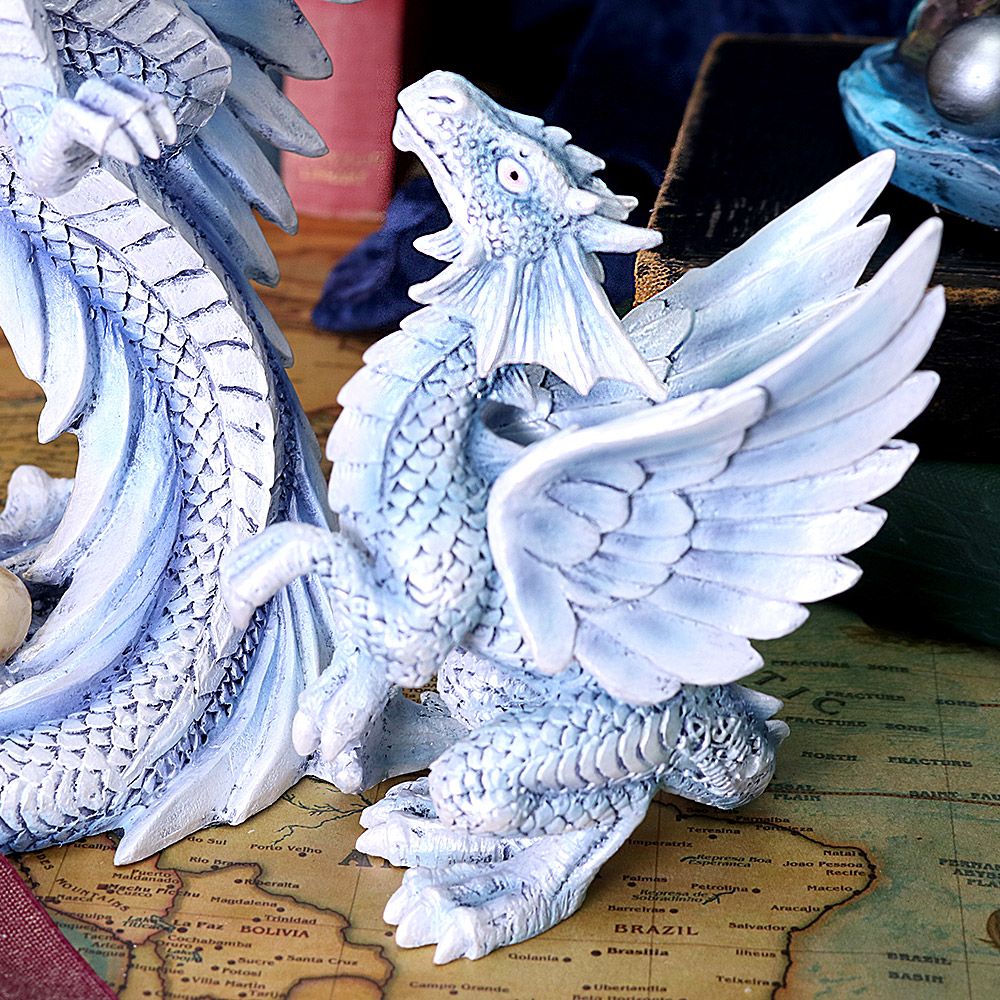 Anne Stokes Silver Dragon Figurine – Small 11.5cm