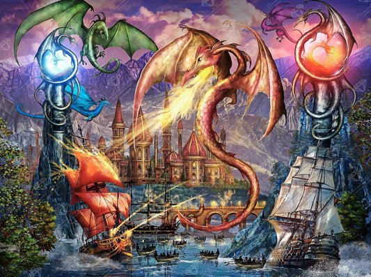 Dragon Attack Diamond Art
