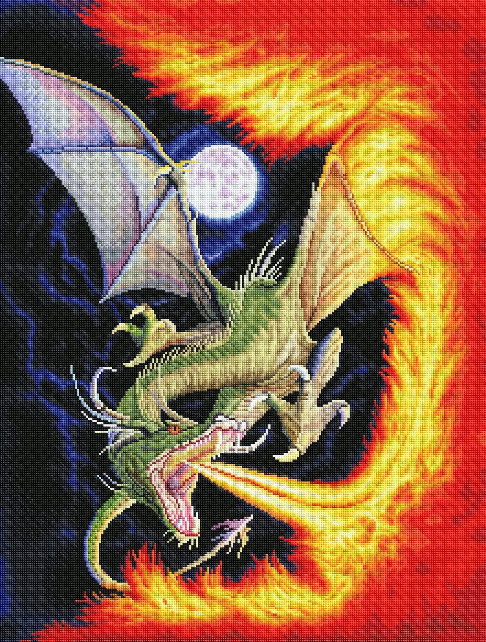 Dragon of Fire Diamond Art