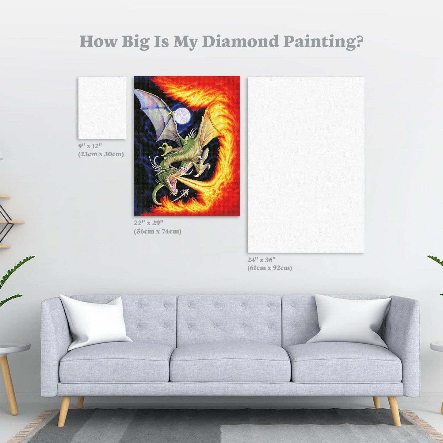 Dragon of Fire Diamond Art