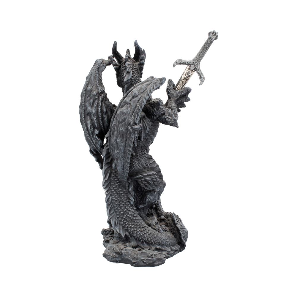 Slayer Obsidian Dragon Holding Sword Letter Opener 32cm