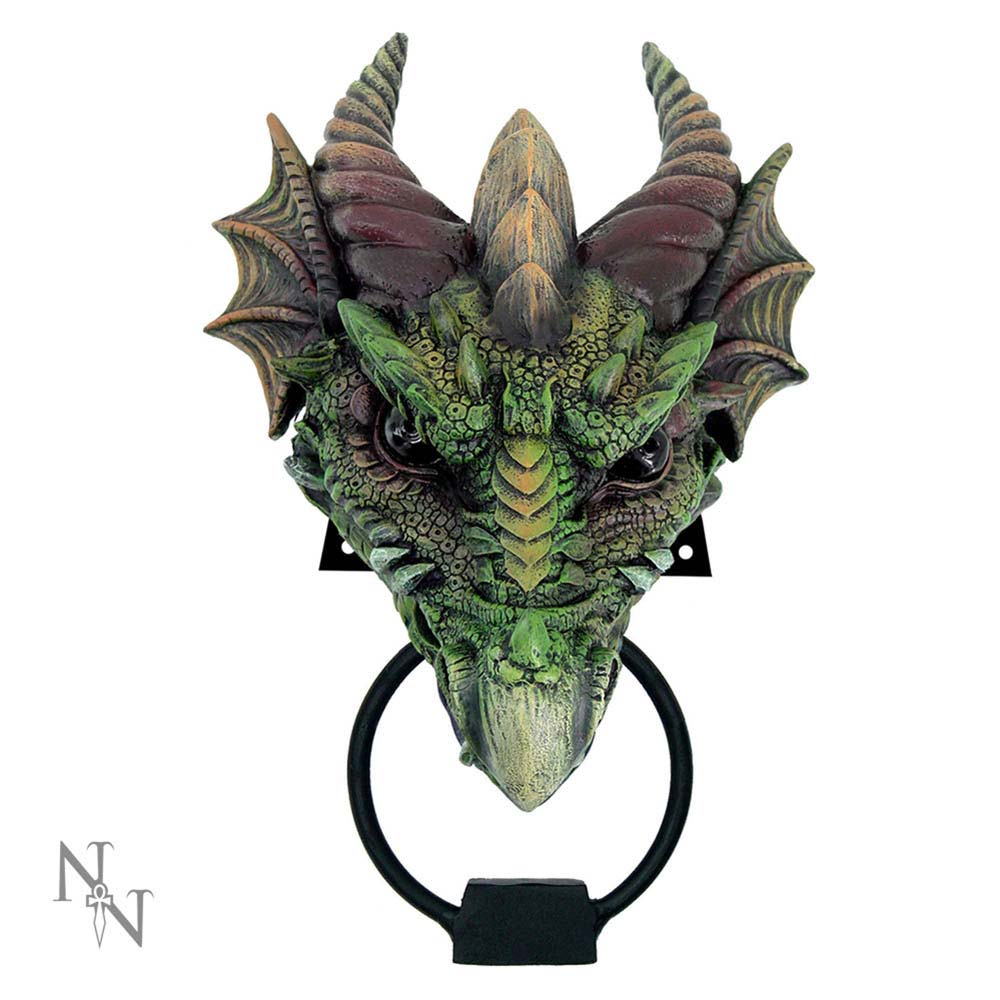 Kryst Gothic Green Dragon Door Knocker
