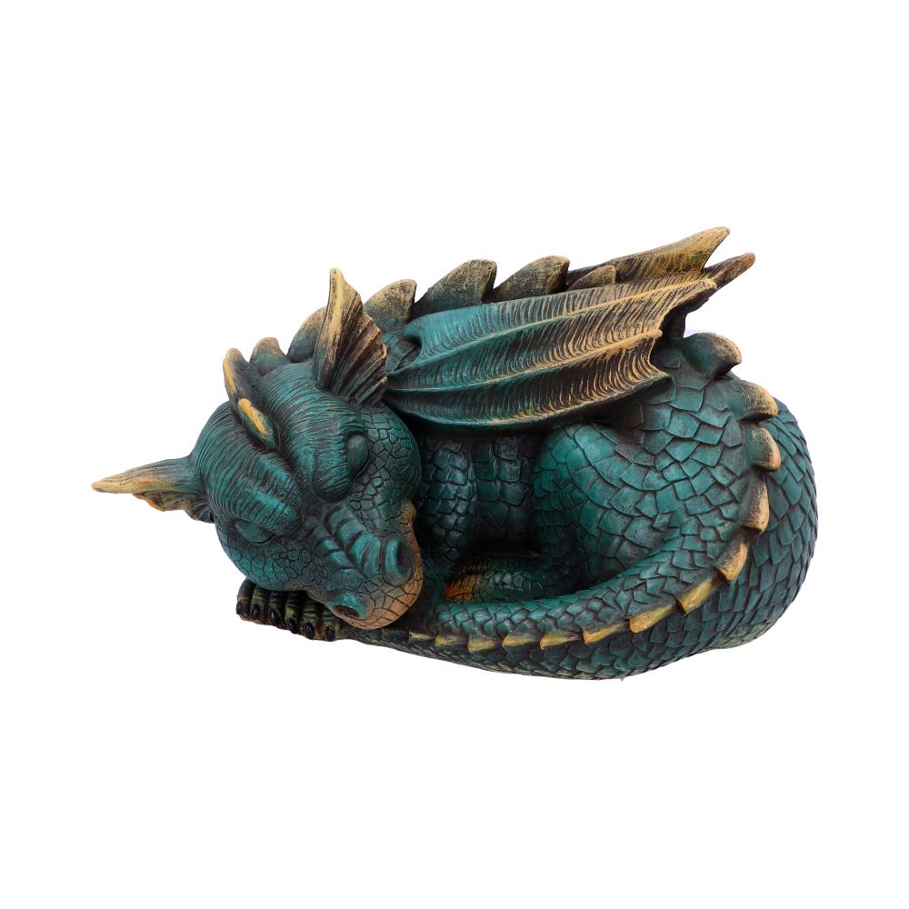 Dozing Dragon Sleeping Green Dragon Ornament 23cm