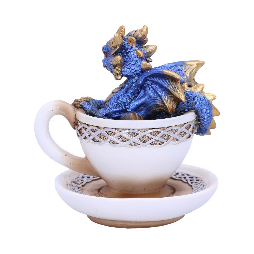 Blue Dracuccino Dragon Teacup Figurine 11cm