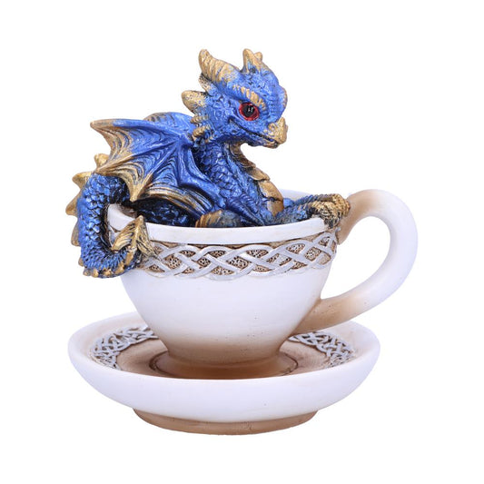 Blue Dracuccino Dragon Teacup Figurine 11cm