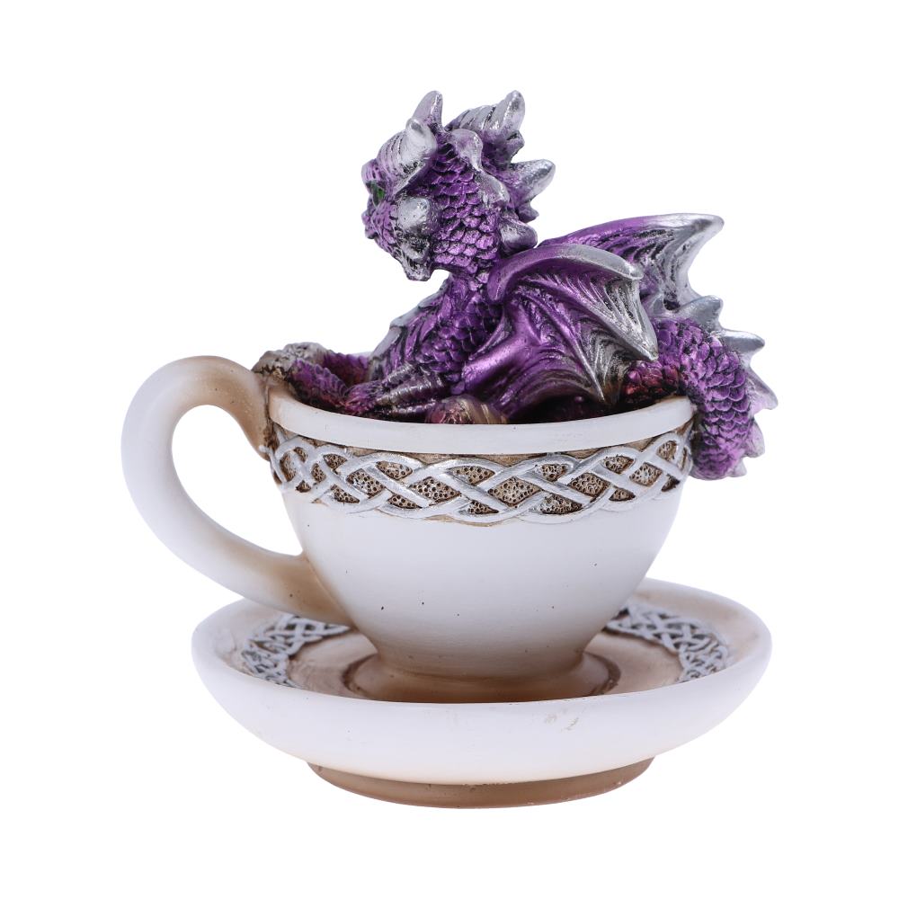 Purple Dracuccino Dragon Teacup Figurine 11cm