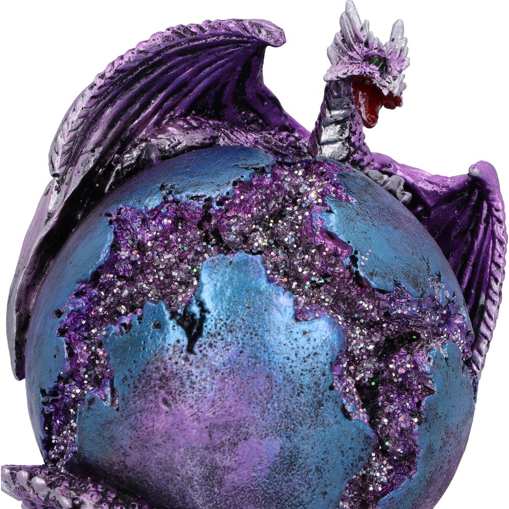 Crevice Keeper Purple Dragon Purple Geode Figurine 10cm