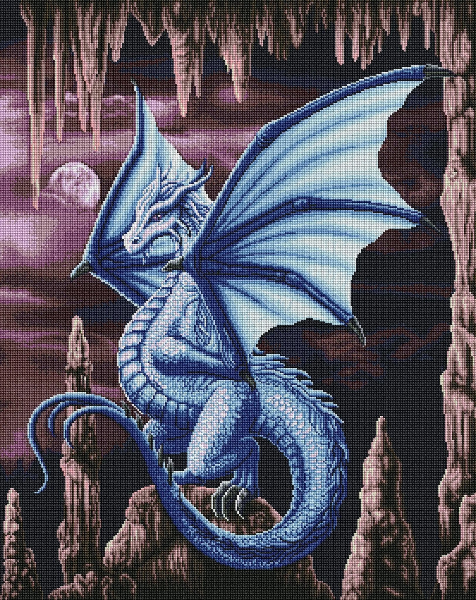 Violet Dragon Diamond Art